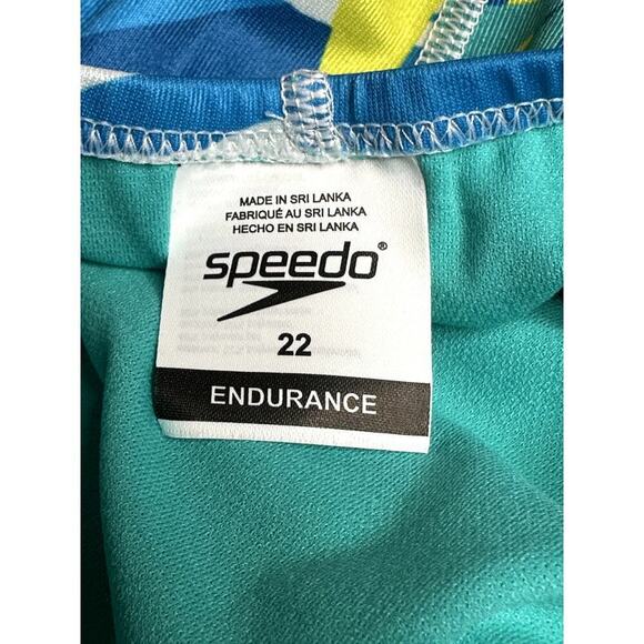Speedo Eco Endurance Blue Palm Triangle Classic Fit Youth Size 22 NWT - Picture 3 of 6